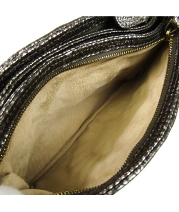 Bottega Veneta Intrecciato Intrecciato Womens Leather Shoulder Bag Metallic Gray Les magasins à Paris et en Île-de-France