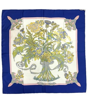 Hermes Ec-14185 Women's Silk Scarf Blue,Green,White s'inspire de l'anatomie humaine