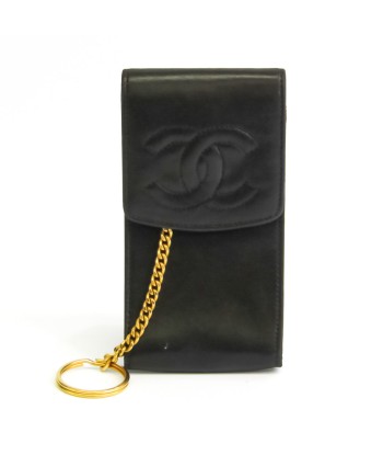 Chanel Multi-case Womens Leather Pouch Black brillant des détails fins