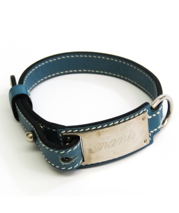 Hermes Dog Collar Courchevel Leather Blue Jean s'inspire de l'anatomie humaine