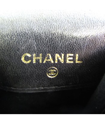 Chanel Multi-case Womens Leather Pouch Black brillant des détails fins