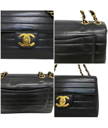 Chanel F-14271 Women's Leather Shoulder Bag Black,Gold pas cher 