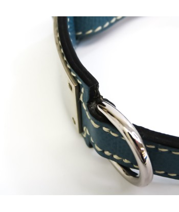 Hermes Dog Collar Courchevel Leather Blue Jean s'inspire de l'anatomie humaine