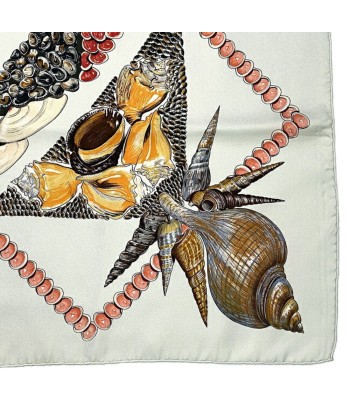 Hermes Ec-14287 Womens Silk Scarf BrownGrayOrangePink Véritable concentré