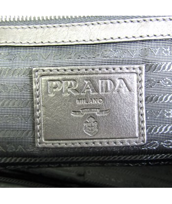 Prada Mens Leather Document CaseHandbag Black soldes