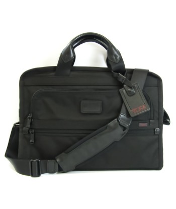 Tumi Deluxe ALPHA Slim Portfolio FXT Ballistic Nylon Napare 26101DH Mens NylonLeather Briefcase Black pas cher chine