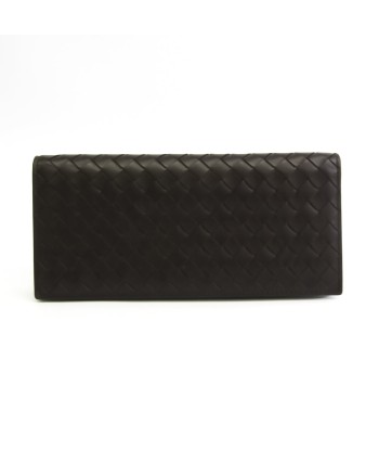 Bottega Veneta Intrecciato 120697 Mens Leather Long Bill Wallet (bi-fold) Brown Fin de série