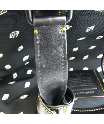 Coach Metropolitan Convertible With Dot Diamond Print 29506 Men's Fabric,Leather Boston Bag,Handbag Black JUSQU'A -70%! 