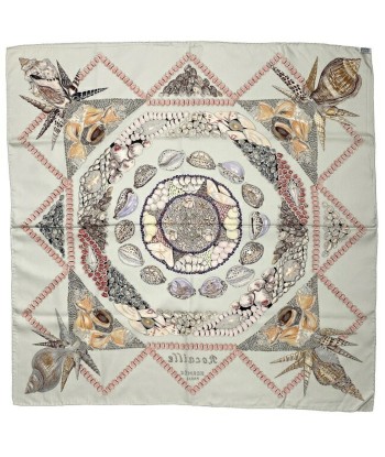 Hermes Ec-14287 Womens Silk Scarf BrownGrayOrangePink Véritable concentré