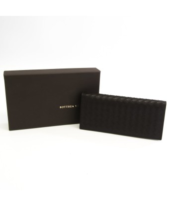 Bottega Veneta Intrecciato 120697 Mens Leather Long Bill Wallet (bi-fold) Brown Fin de série