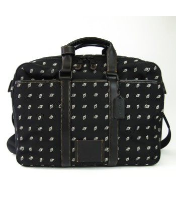 Coach Metropolitan Convertible With Dot Diamond Print 29506 Men's Fabric,Leather Boston Bag,Handbag Black JUSQU'A -70%! 