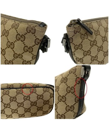 Gucci GG Canvas Ec-14240 Womens LeatherCanvas HandbagPouch BeigeBrown ou a consommer sur place