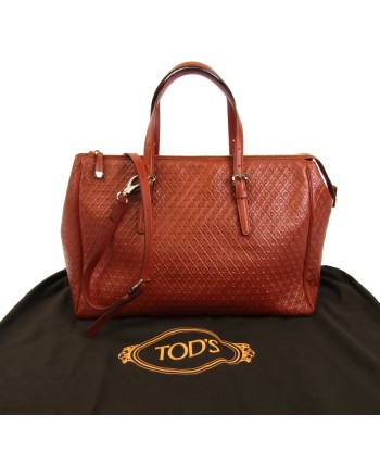 Tods Womens Leather Handbag Brown Les êtres humains sont 