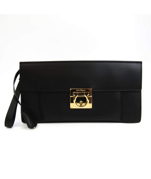 Salvatore Ferragamo Womens Leather Clutch Bag Black Venez découvrir notre 