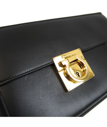 Salvatore Ferragamo Womens Leather Clutch Bag Black Venez découvrir notre 