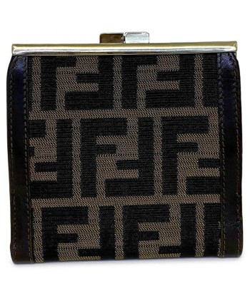 Fendi Zucca F-14349 Women's Leather,Canvas Wallet (bi-fold) Brown,Khaki plus qu'un jeu 