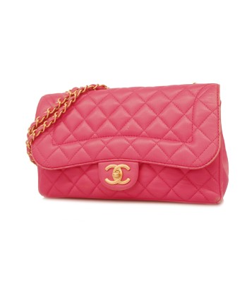 Auth Chanel Shoulder Bag Matrasse W Chain Lambskin Pink Gold Metal acheter en ligne