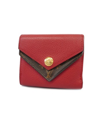 Auth Louis Vuitton Tri-Fold Wallet Portofeuil Duble V Compact M64419 Ruby Les êtres humains sont 