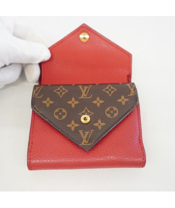 Auth Louis Vuitton Tri-Fold Wallet Portofeuil Duble V Compact M64419 Ruby Les êtres humains sont 