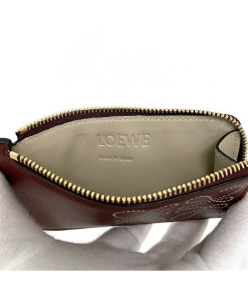 Loewe Ec-14276 Womens Leather Coin Purse/coin Case BeigeBordeauxGold pas chere