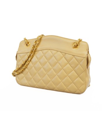 Auth Chanel Shoulder Bag Matrasse Chain Shoulder Lambskin Beige Gold Metal de votre