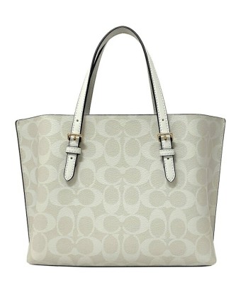 Coach Signature Ec-14176 Women's PVC,Leather Handbag,Tote Bag Beige,Gold,White store