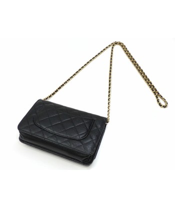 Chanel Chain Matrasse Ladies Black Caviar Skin A33814 Long Wallet Shoulder Bag Coco Mark Comparez et commandez 