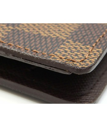 Louis Vuitton Bi-Fold Wallet Damier Portofeuil Brothers Mens N60017 Ebene Fin de série