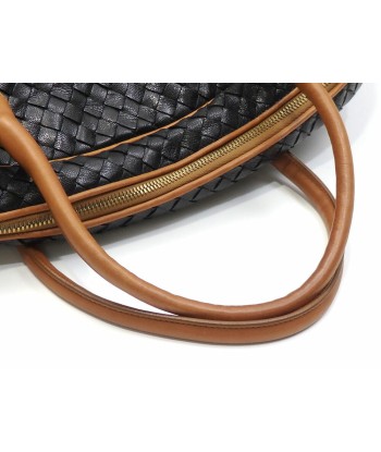 Bottega Veneta Boston Bag Intrecciato Black Brown Leather 209569 Hand Womens Mens Ki le des métaux précieux