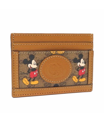 Gucci x Disney Card Case Mini GG Supreme Brown PVC Leather 602535 HZCAM 8559 Womens Mens Pass Mickey Mouse Collaboration offre 