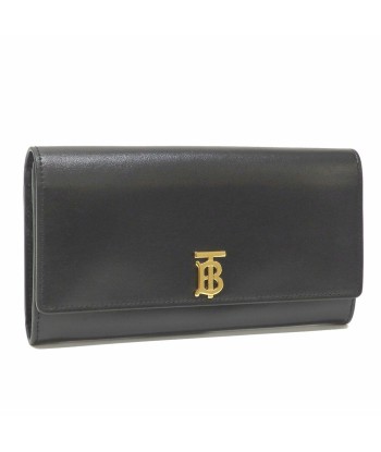 Burberry Bi-Fold Wallet Womens Black Leather 8014928 d'Europe débarque