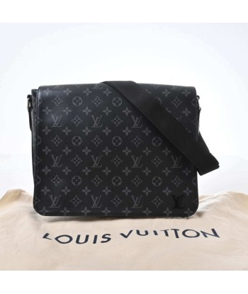 LOUIS VUITTON eclipse district MM shoulder bag black PVC leather Dans la société mordern