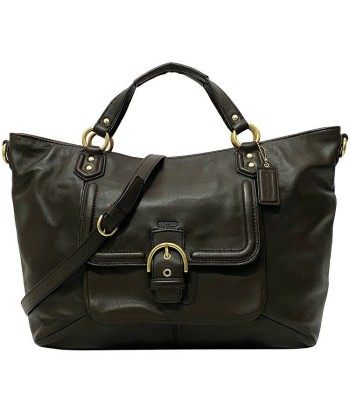 Coach Ec-14196 Leather Shoulder BagTote Bag BrownGold du meilleur 