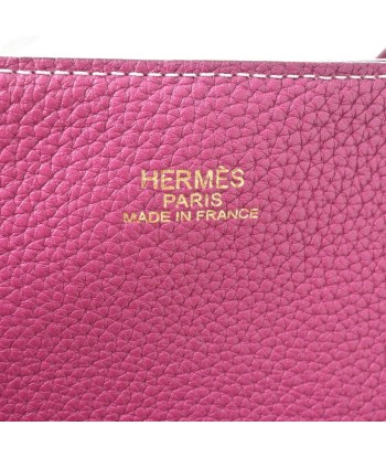 HERMES Hermes Taurillon Clemence Duble Sense 36 Reversible Tote Bag Purple / Brown la livraison gratuite