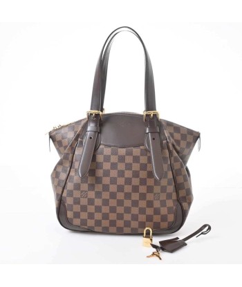 LOUIS VUITTON Louis Vuitton Damier Verona MM Shoulder Bag Brown PVC Leather pas chere