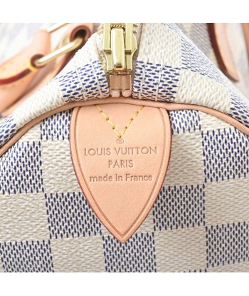 LOUIS VUITTON Louis Vuitton Azure Speedy 30 Handbag White PVC Leather du meilleur 