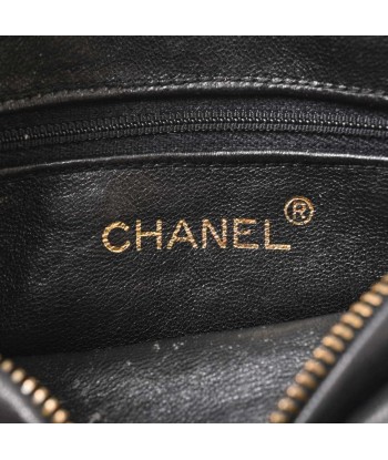 CHANEL Chanel Lambskin Matrasse Coco Mark Chain Shoulder Bag with Tassel Black en linge