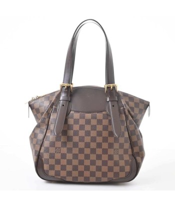 LOUIS VUITTON Louis Vuitton Damier Verona MM Shoulder Bag Brown PVC Leather pas chere