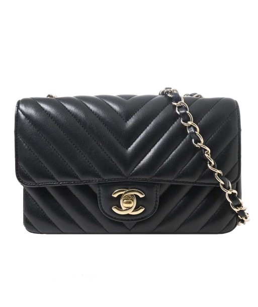 CHANEL Chanel Lambskin Mini Matrasse V Stitch Coco Mark Chain Shoulder Bag Black en ligne