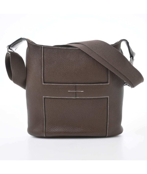 HERMES Hermes Taurillon Clemence Good News Shoulder Bag Brown pas cheres