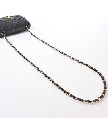 CHANEL Chanel Lambskin Mini Matrasse V Stitch Coco Mark Chain Shoulder Bag Black en ligne