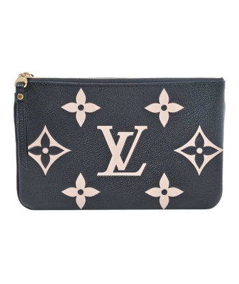 LOUIS VUITTON Louis Vuitton Amplant Bicolor Monogram Pochette Double Zip Shoulder Bag Black Leather Paris Déstockage Promo