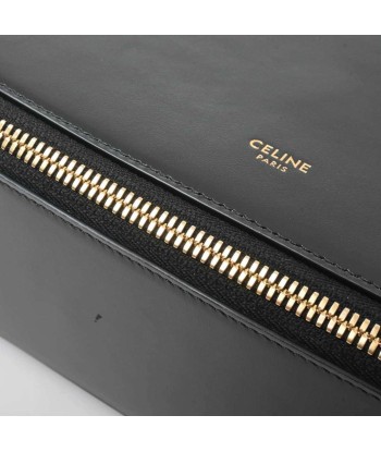 Celine Leather Vanity Bag Makeup Pouch Black 2024