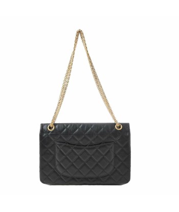 CHANEL Leather 2.55 W Flap Chain Shoulder Bag Black online