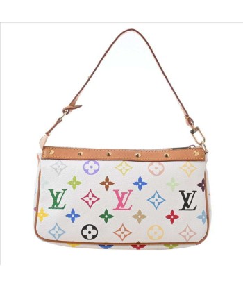 LOUIS VUITTON Multi Pochette Accessoir Pouch White PVC Leather Amélioration de cerveau avec