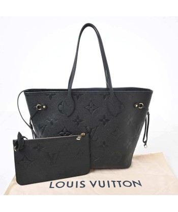 LOUIS VUITTON Amplant Neverfull MM Tote Bag Black Leather de France