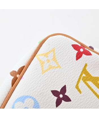 LOUIS VUITTON Multi Pochette Accessoir Pouch White PVC Leather Amélioration de cerveau avec