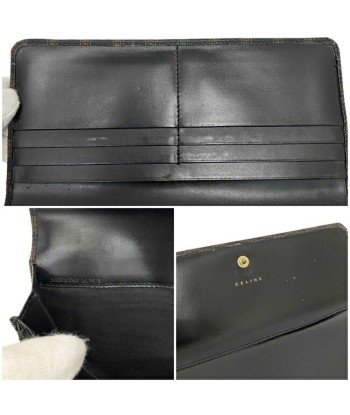 Celine Macadam Ec-14156 Women's PVC,Leather Long Wallet (tri-fold) Black,Brown de l' environnement