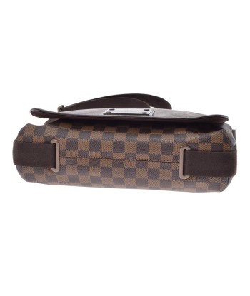 LOUIS VUITTON Louis Vuitton Damier Brooklyn MM Brown N51211 Unisex Canvas Shoulder Bag d'Europe débarque