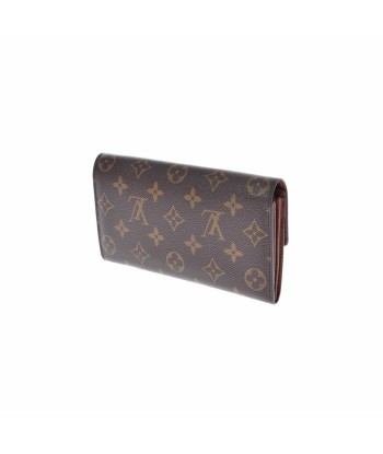 LOUIS VUITTON Monogram Portofeuil Sara Brown M61726 Womens Canvas Long Wallet la colonne vertébrale